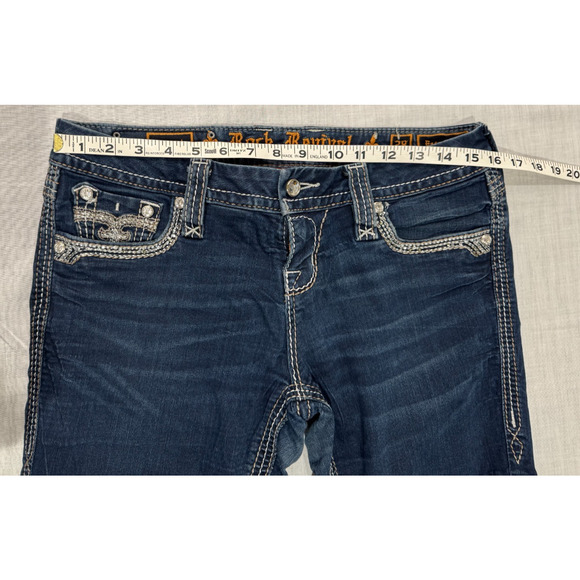 Rock Revival Amanda Easy Boot Denim Jeans Sz 28 Dark Wash ACTUAL 32 x 30 - Picture 8 of 10